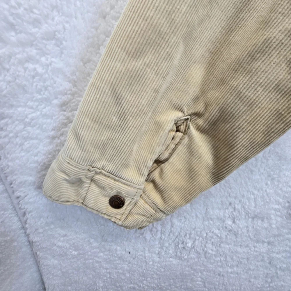 Vintage Levis Beige Corduroy Sherpa Lined Trucker Jacket Mens Large 42 USA 70506 - Picture 16 of 16